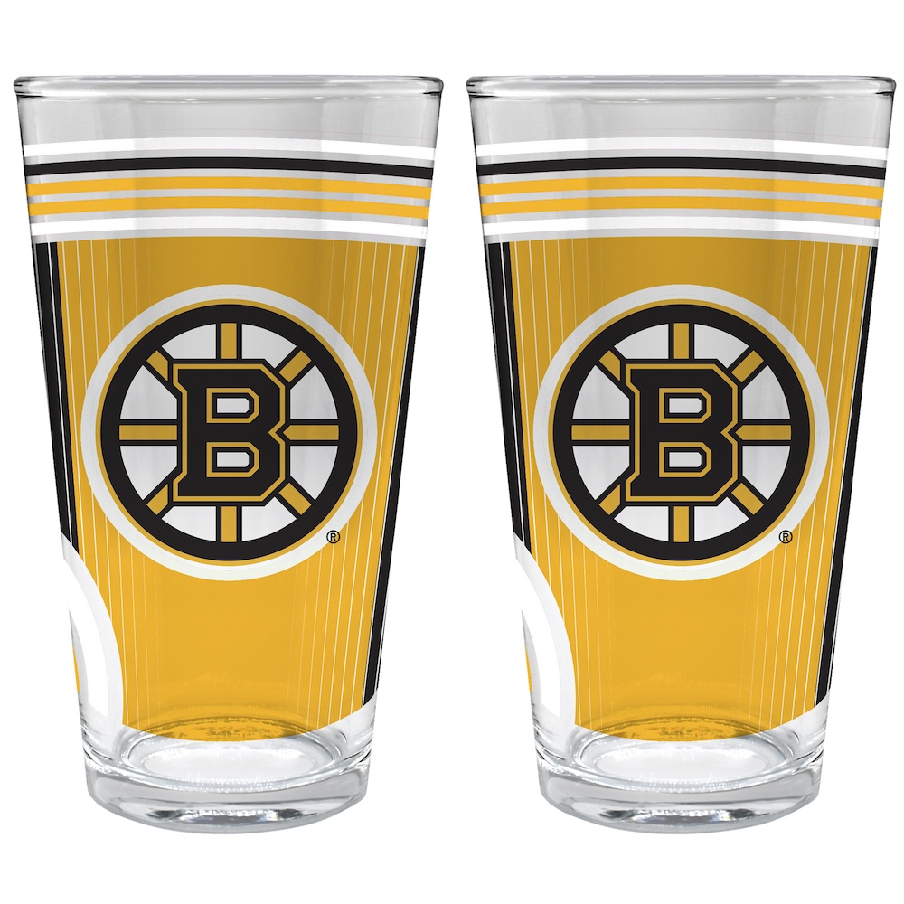 Boston Bruins COOL VIBES 2 pc Pint Glass Set