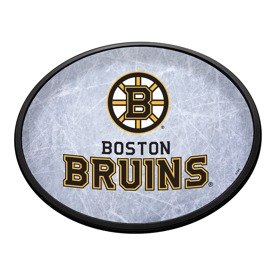 Boston Bruins Slimline Oval LED Wall Sign ~ ICE RINK