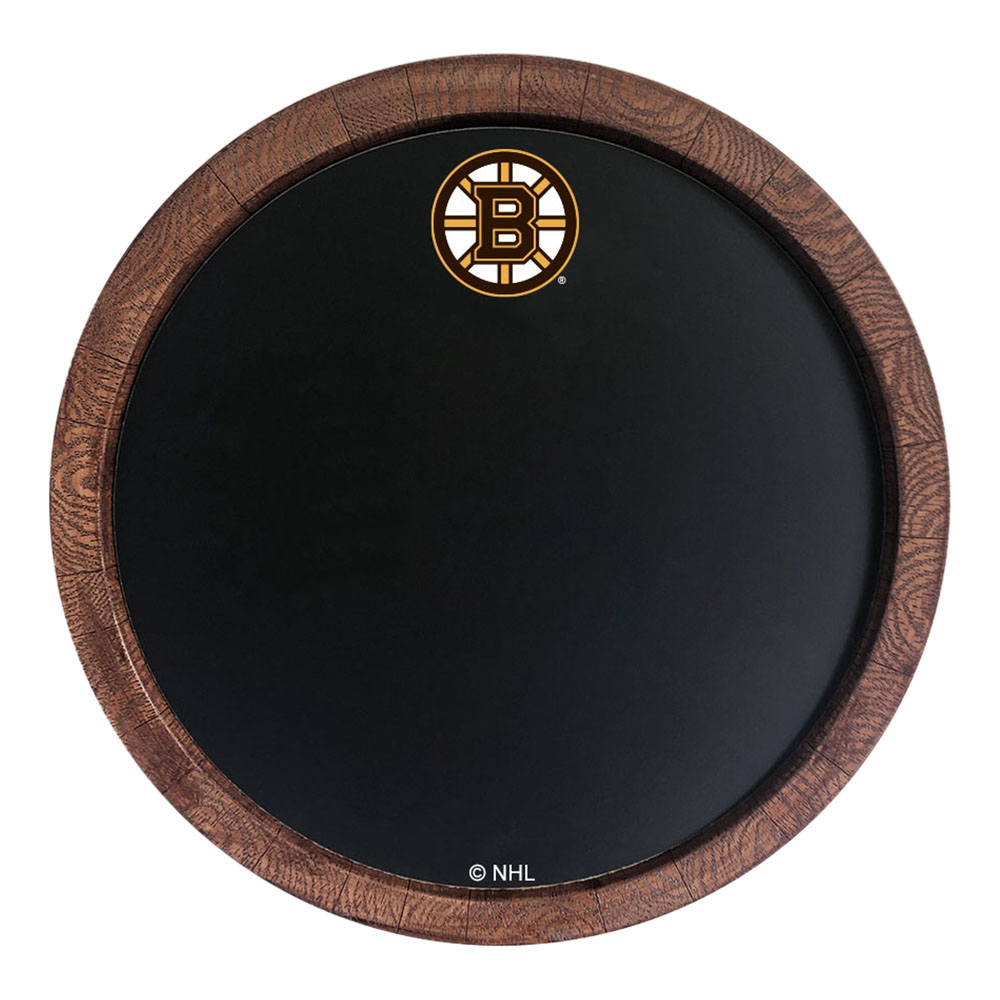 Boston Bruins Chalkboard FAUX Barrel Top Sign