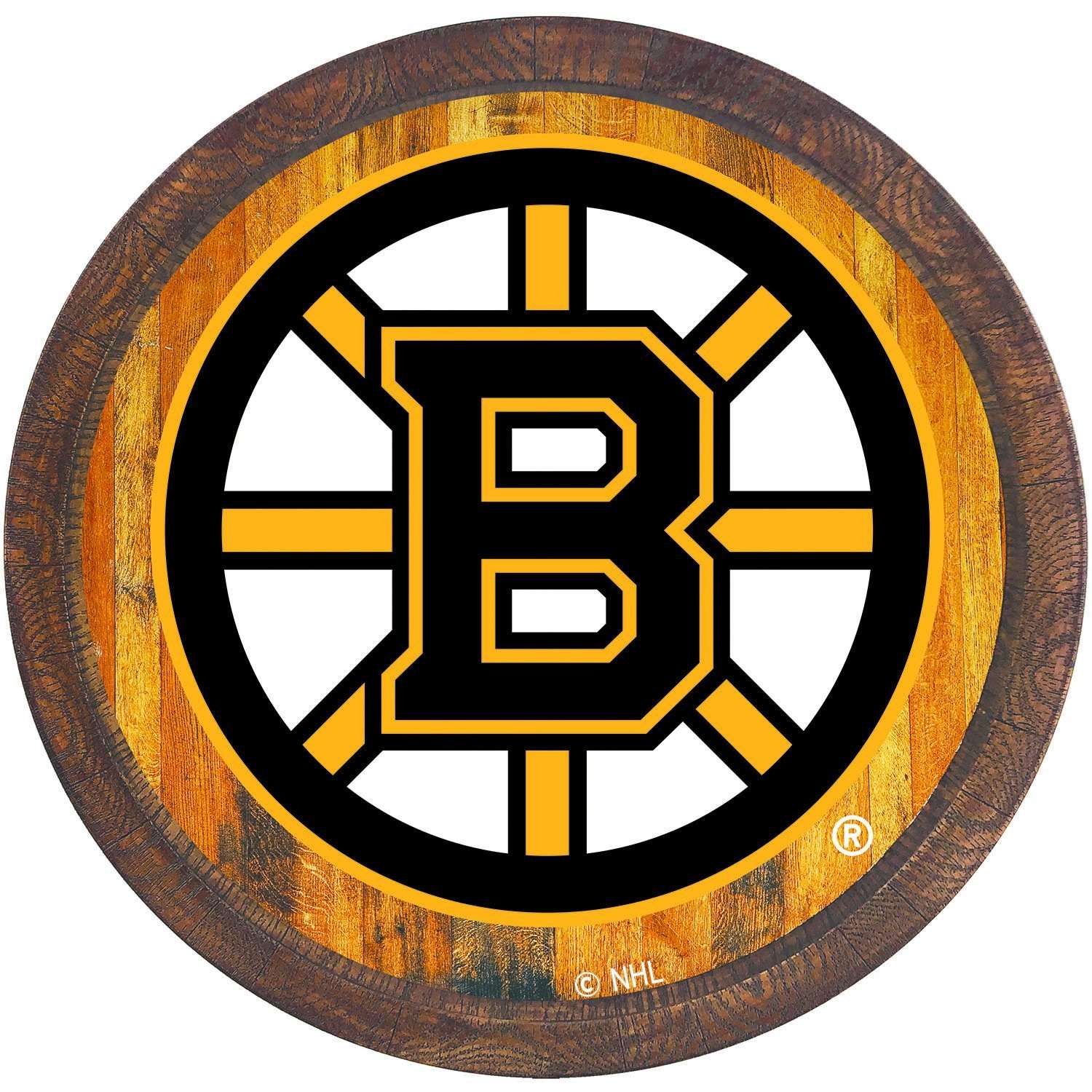 Boston Bruins FAUX Barrel Top Sign