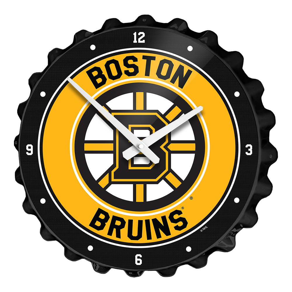 Boston Bruins Bottle Cap Wall Clock