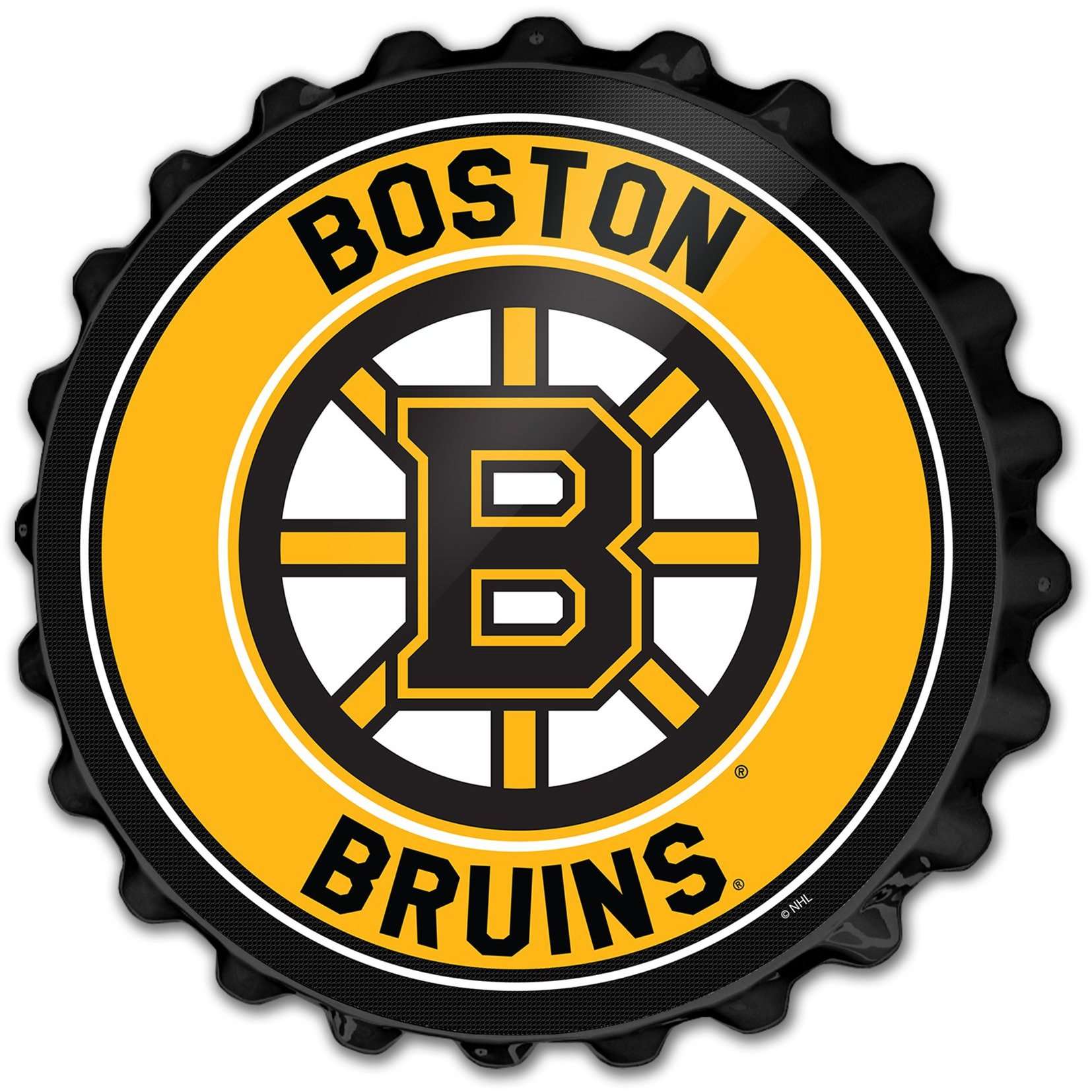 Boston Bruins Bottle Cap Wall Sign