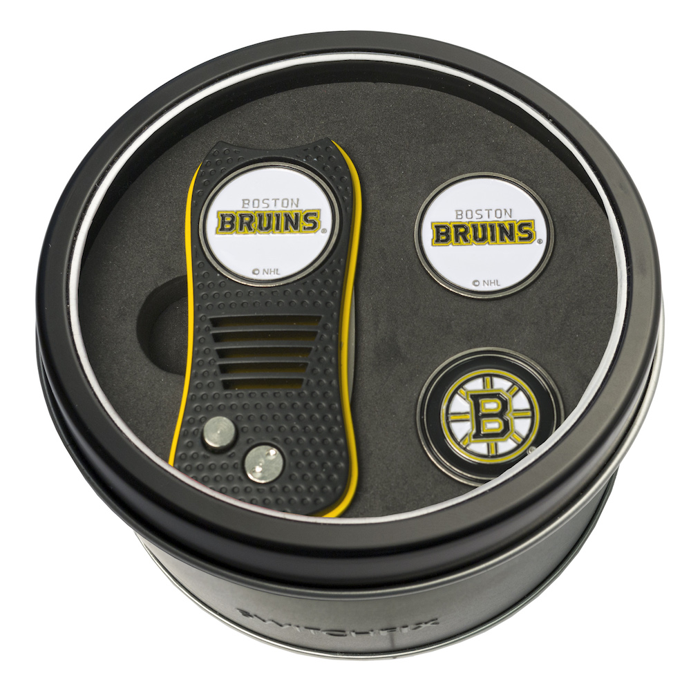 Boston Bruins Switchblade Divot Tool and 2 Ball Marker Gift Pack