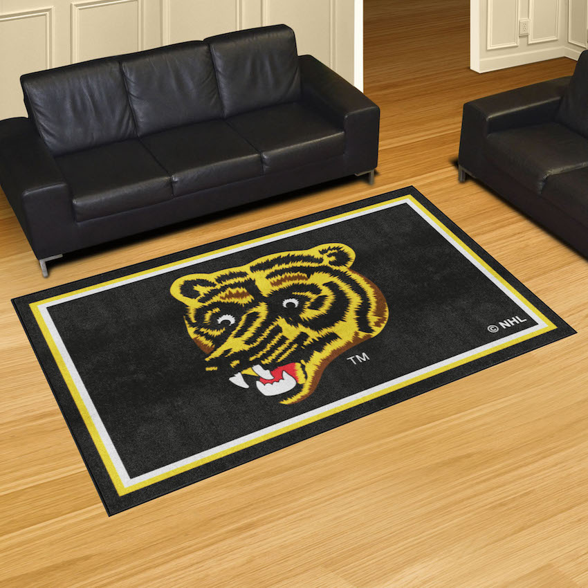 Boston Bruins Vintage 5x8 Area Rug - Throwback Logo