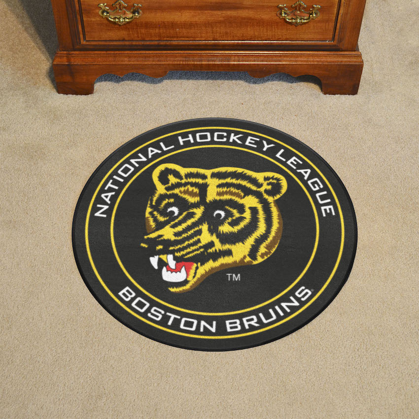 Boston Bruins Vintage Puck Mat - Throwback Logo