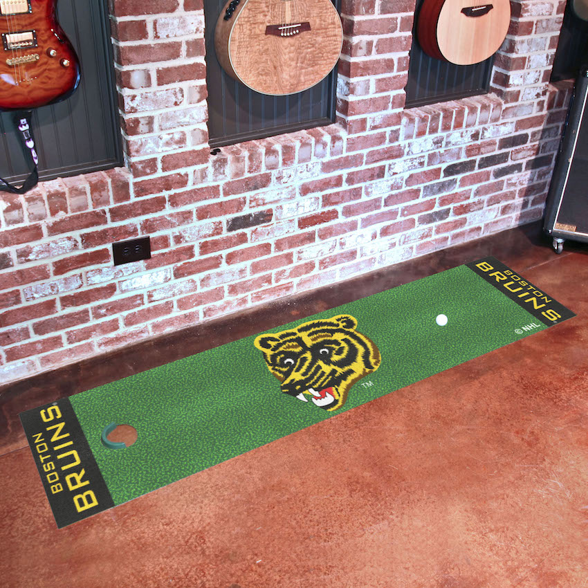 Boston Bruins Vintage 18 x 72 in Putting Green Mat with Throwback Logo