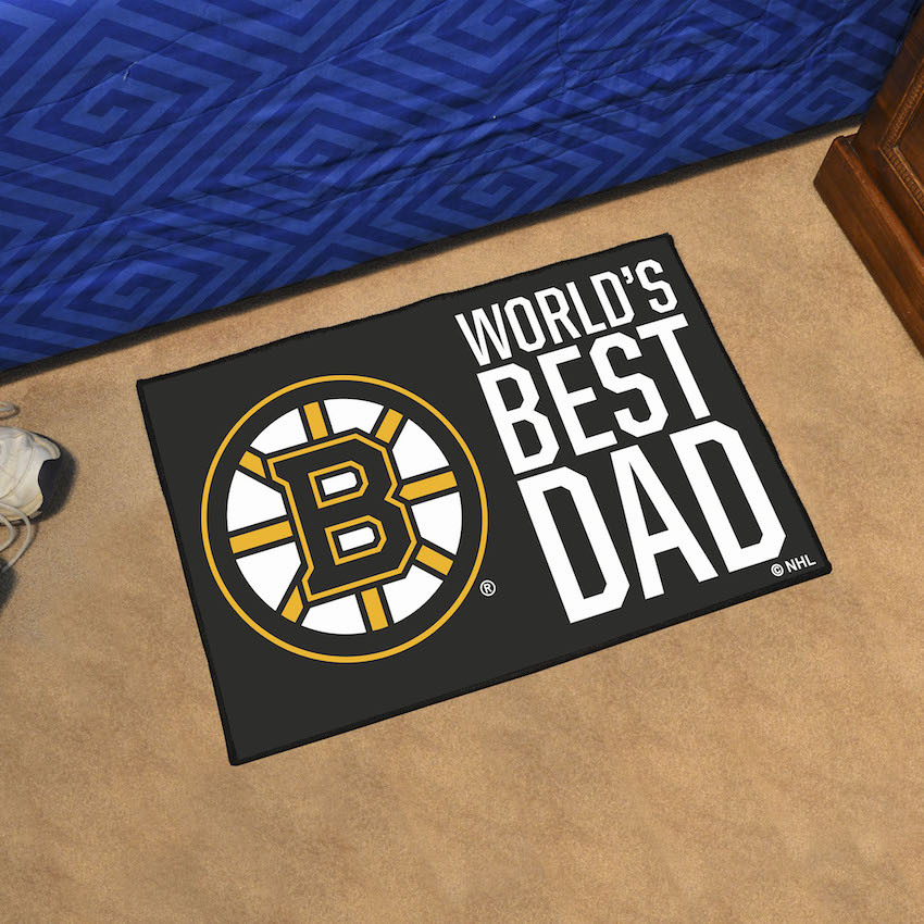 Boston Bruins 20 x 30 WORLDS BEST DAD Floor Mat