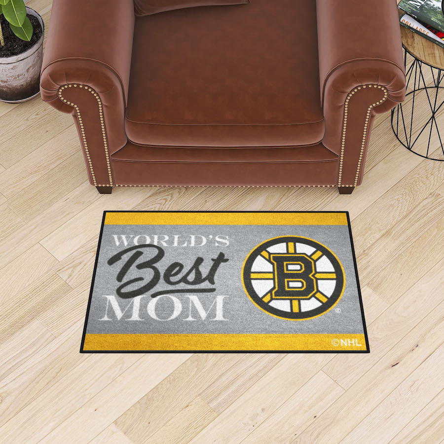 Boston Bruins 20 x 30 WORLDS BEST MOM Floor Mat