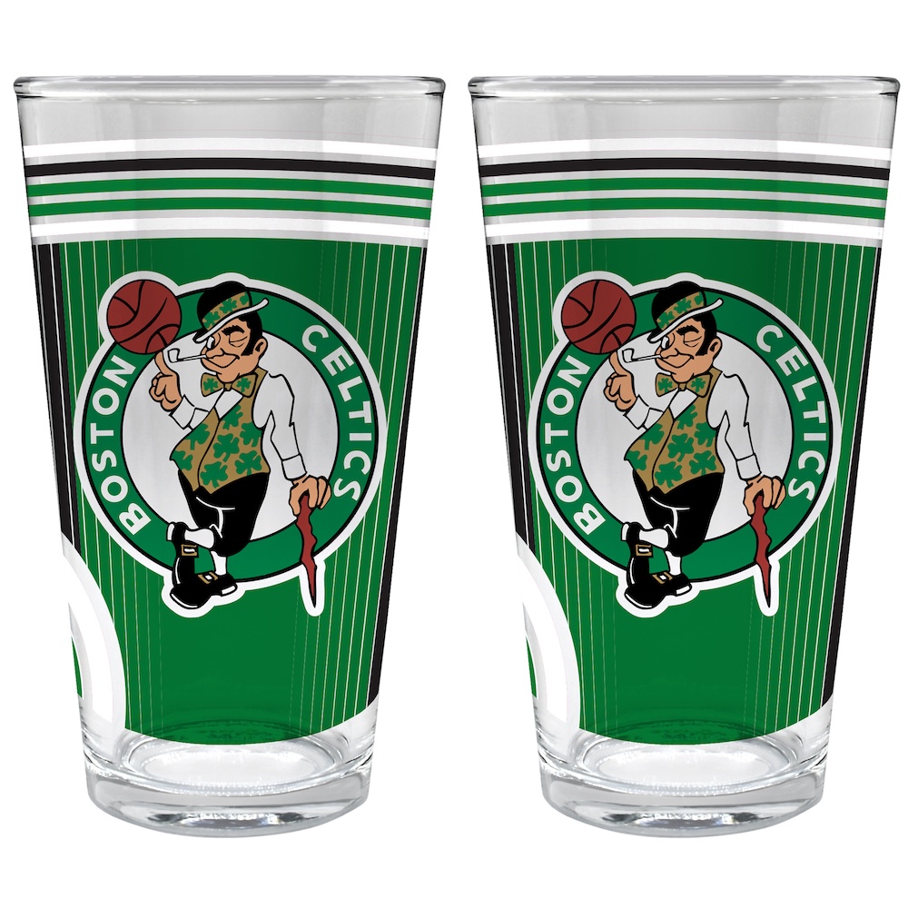 Boston Celtics COOL VIBES 2 pc Pint Glass Set