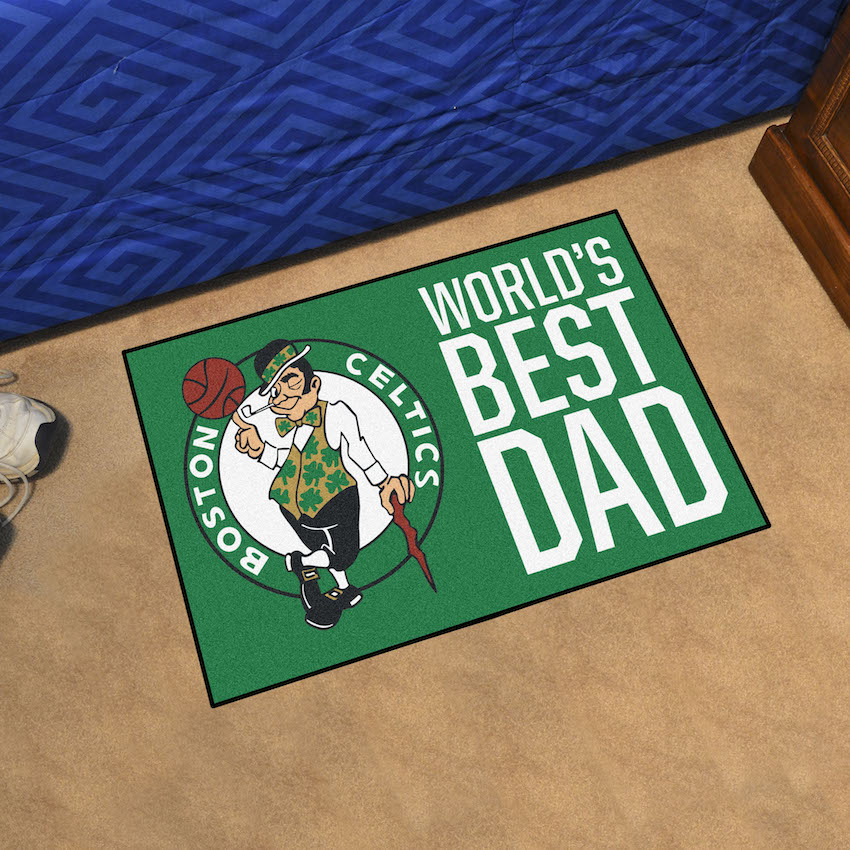 Boston Celtics 20 x 30 WORLDS BEST DAD Floor Mat