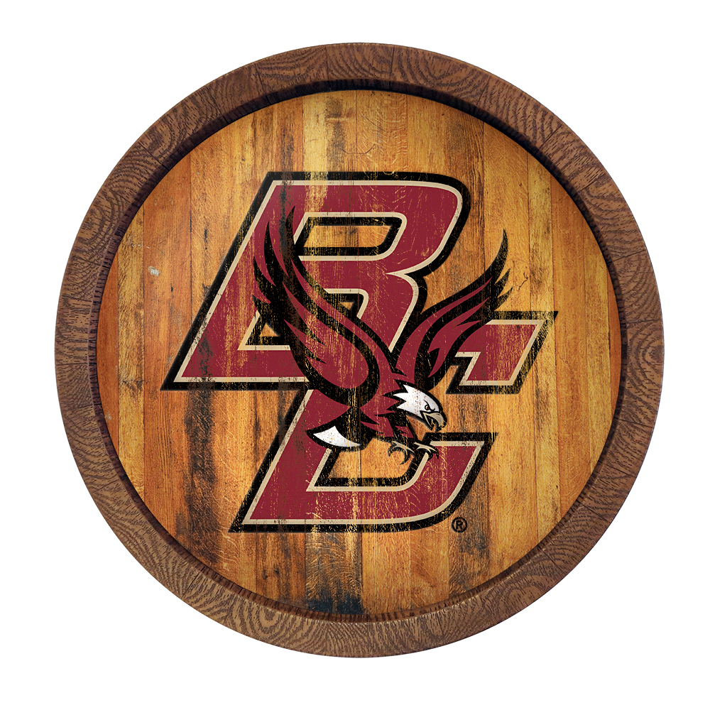 Boston College Eagles Weathered FAUX Barrel Top Sign