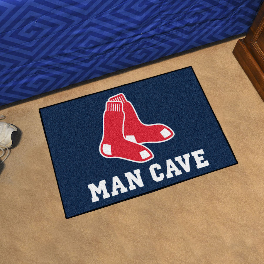 Boston Red Sox ALT LOGO MAN CAVE 20 x 30 STARTER Floor Mat