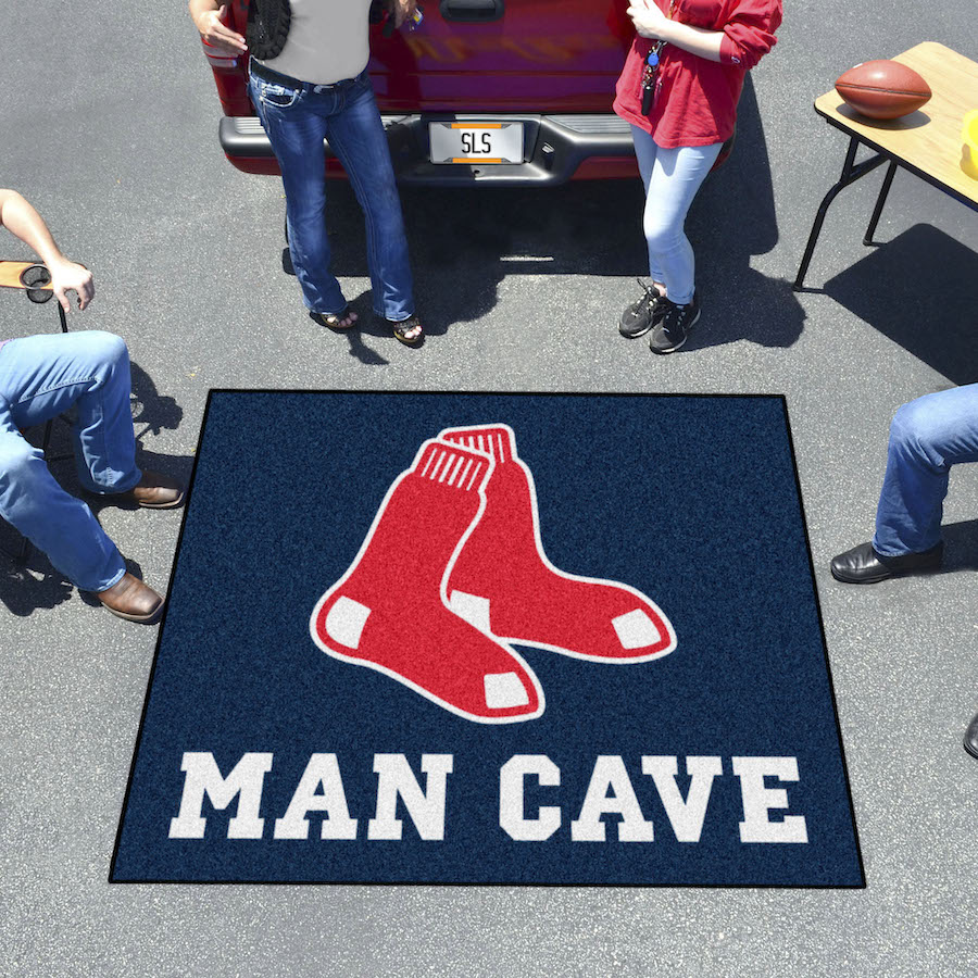 Boston Red Sox ALT LOGO MAN CAVE TAILGATER 60 x 72 Rug