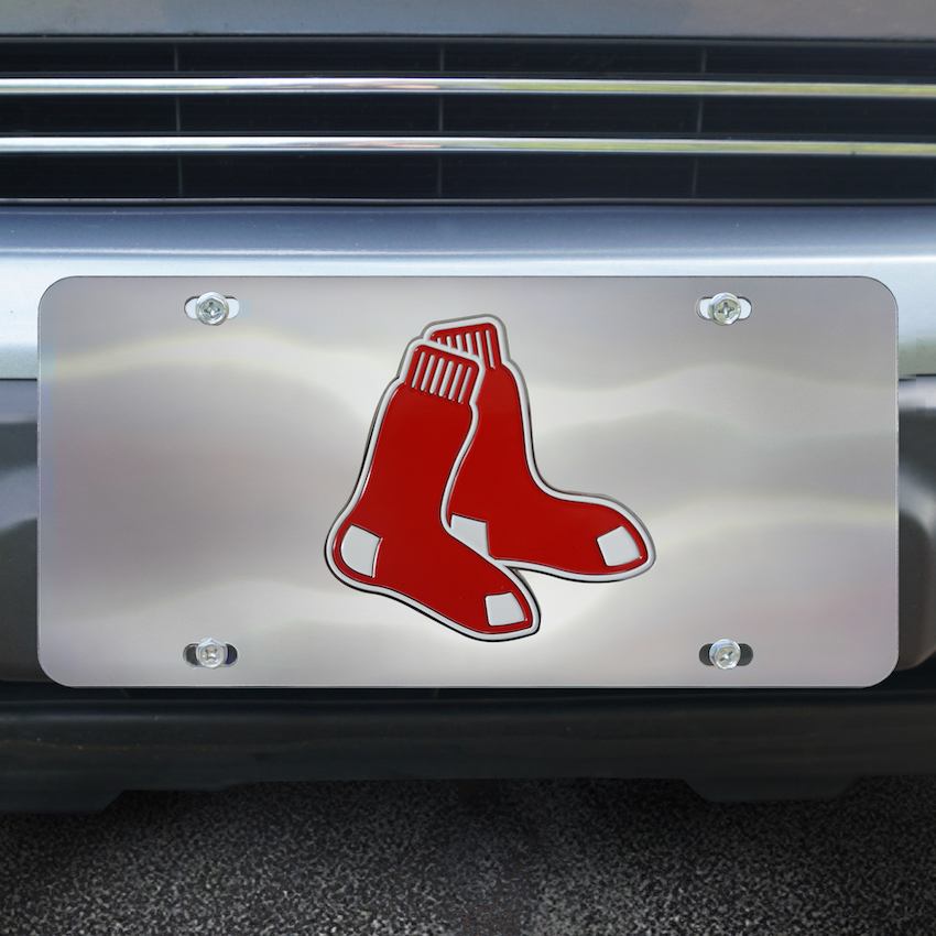 Boston Red Sox Stainless Steel Die-cast License Plate