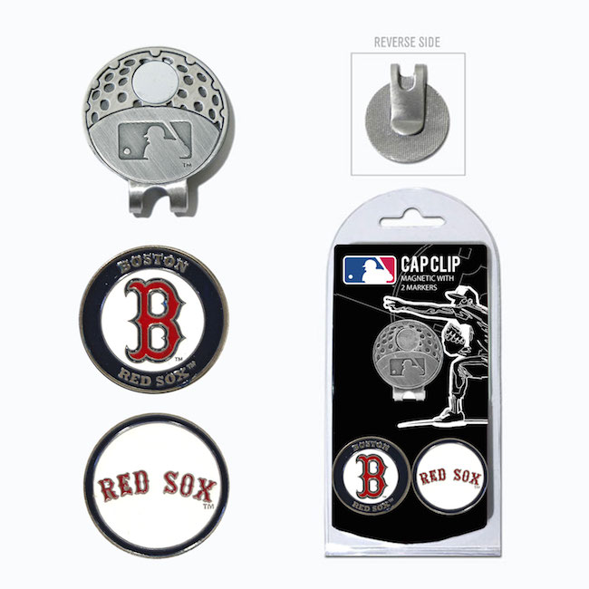 Boston Red Sox Cap Clip with 2 Golf Ball Markers