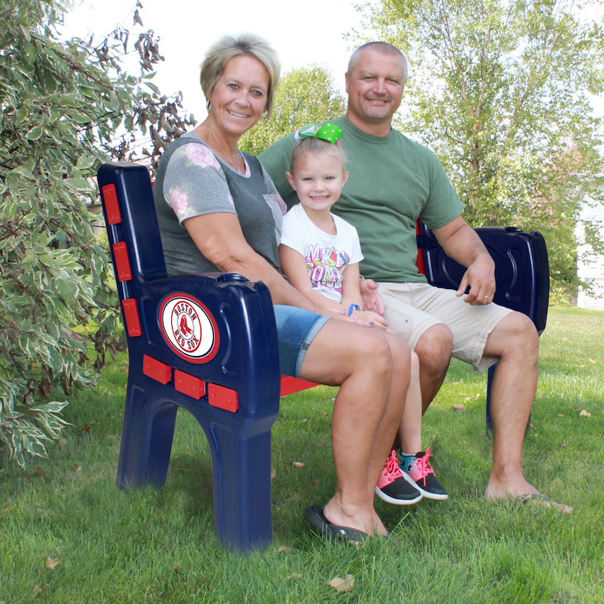 Boston Red Sox Park Bench