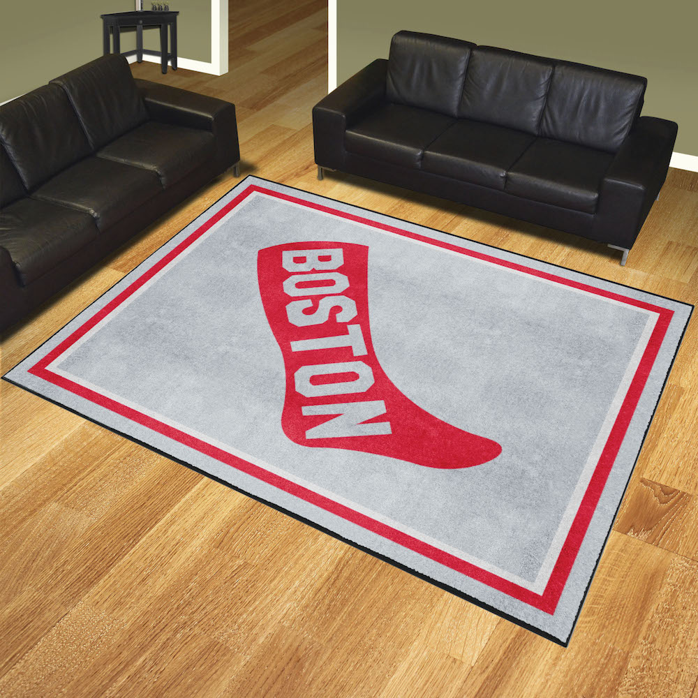 Boston Red Sox MLBCC Vintage Ultra Plush 8x10 Area Rug Throwback Logo