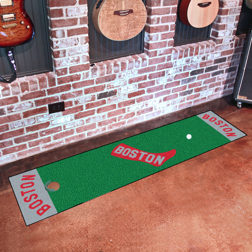 Boston Red Sox MLBCC Vintage 18 x 72 in Putting Green Mat with Throwback Logo