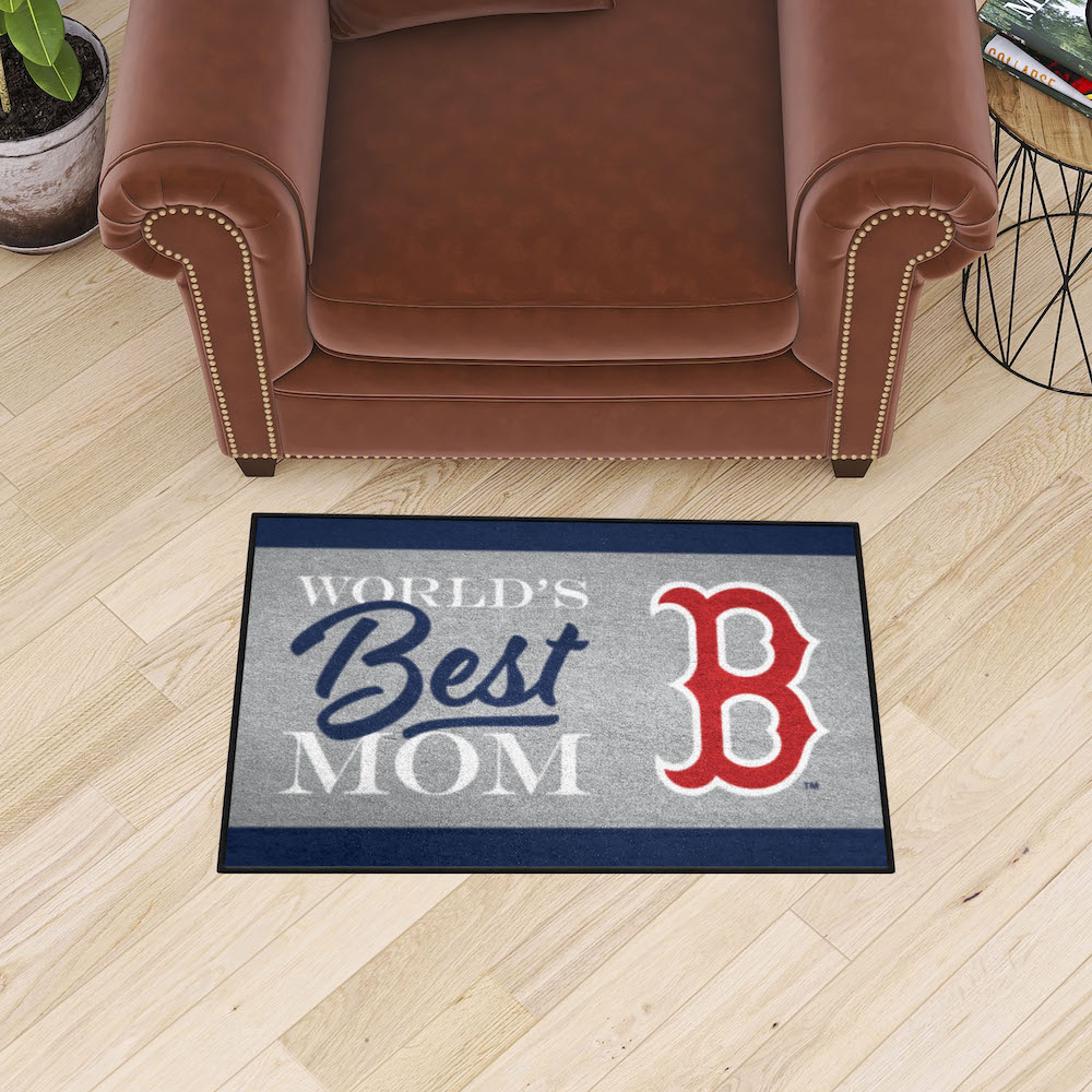 Boston Red Sox 20 x 30 WORLDS BEST MOM Floor Mat