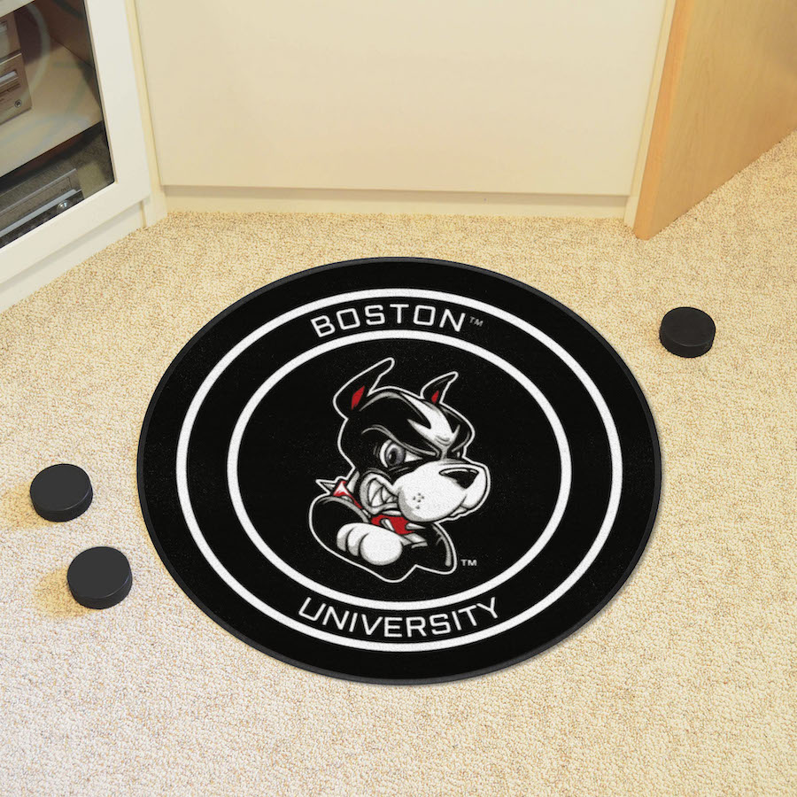 Boston Terriers Round Hockey Puck Mat