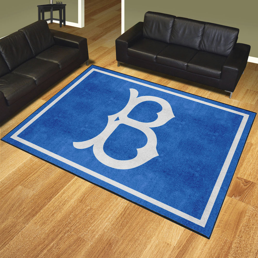 Brooklyn Dodgers MLBCC Vintage Ultra Plush 8x10 Area Rug Throwback Logo