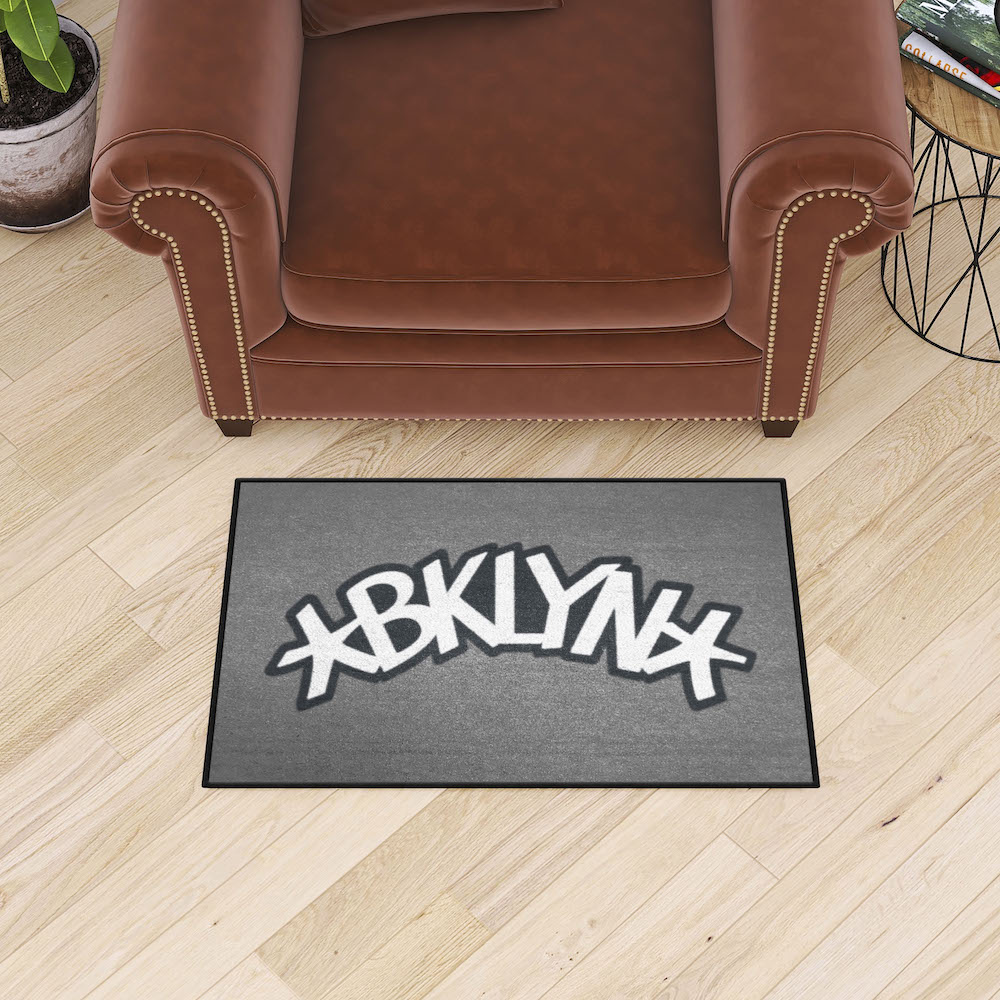 Brooklyn Nets 20 x 30 STARTER Floor Mat - 2nd Logo