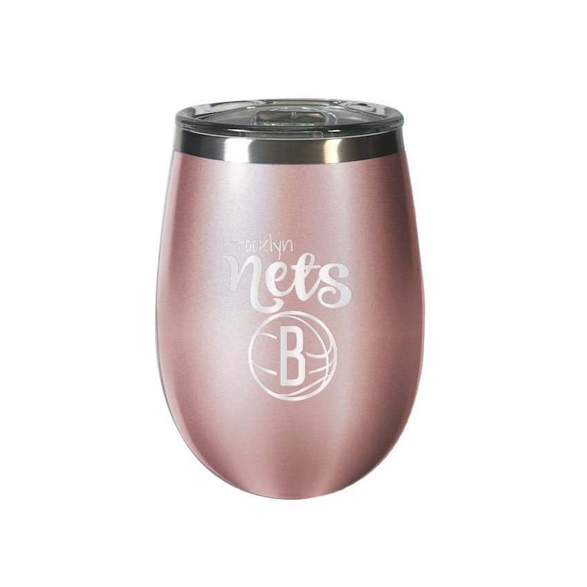 Brooklyn Nets 10 oz Rose Gold Wine Tumbler