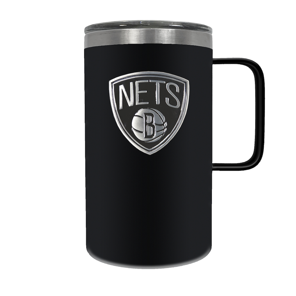 Brooklyn Nets 18 oz HUSTLE Travel Mug - Team Color