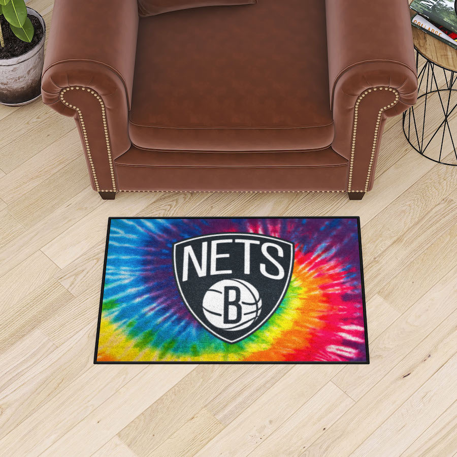 Brooklyn Nets TIE-DIE 20 x 30 Starter Floor Mat