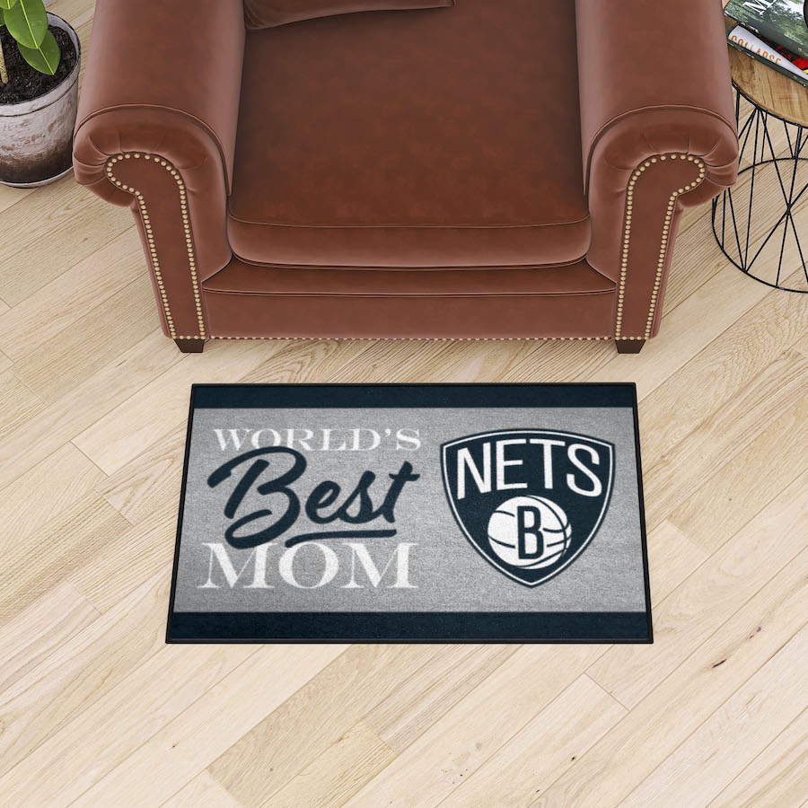Brooklyn Nets 20 x 30 WORLDS BEST MOM Floor Mat