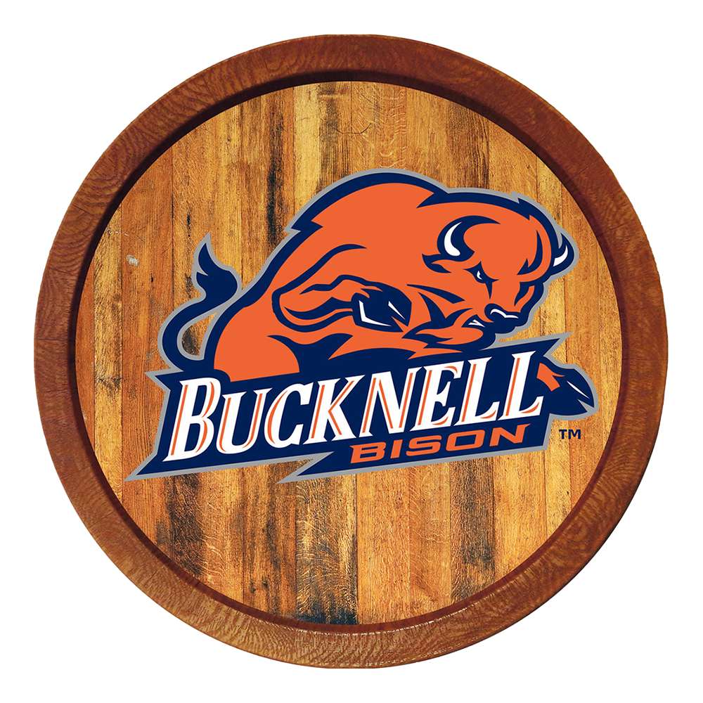 Bucknell Bison FAUX Barrel Top Sign