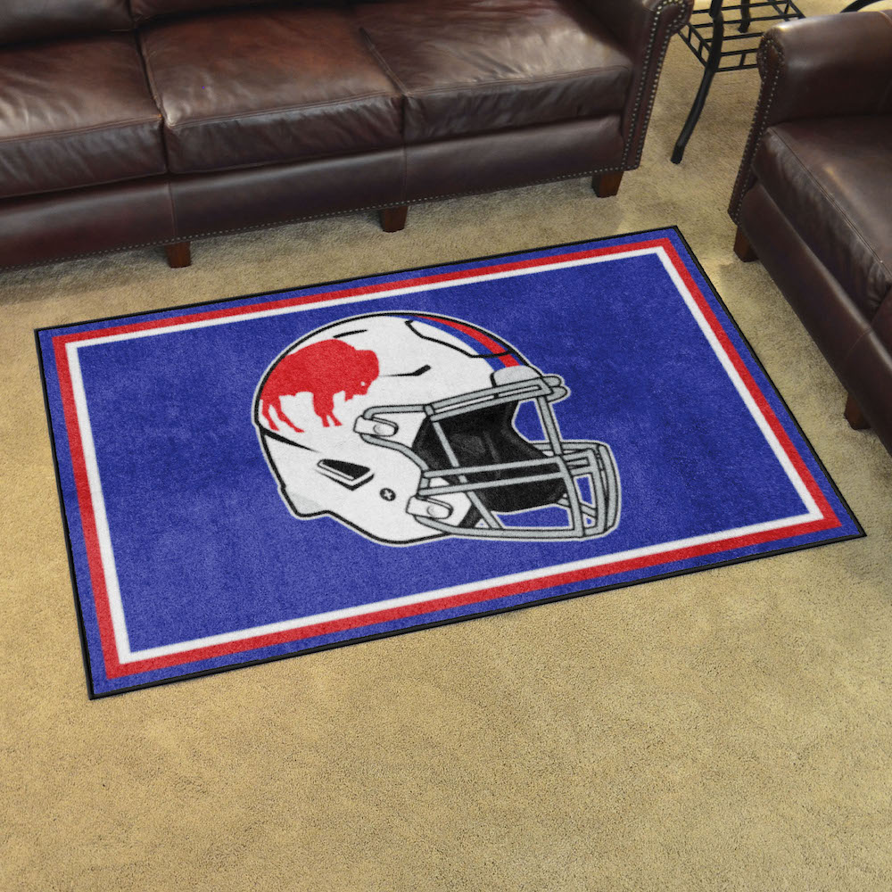 Buffalo Bills 4x6 Area Rug - Throwback Helmet Logo