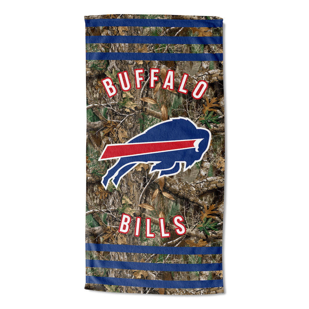 Buffalo Bills Real Tree Camo 30x60 Beach Towel