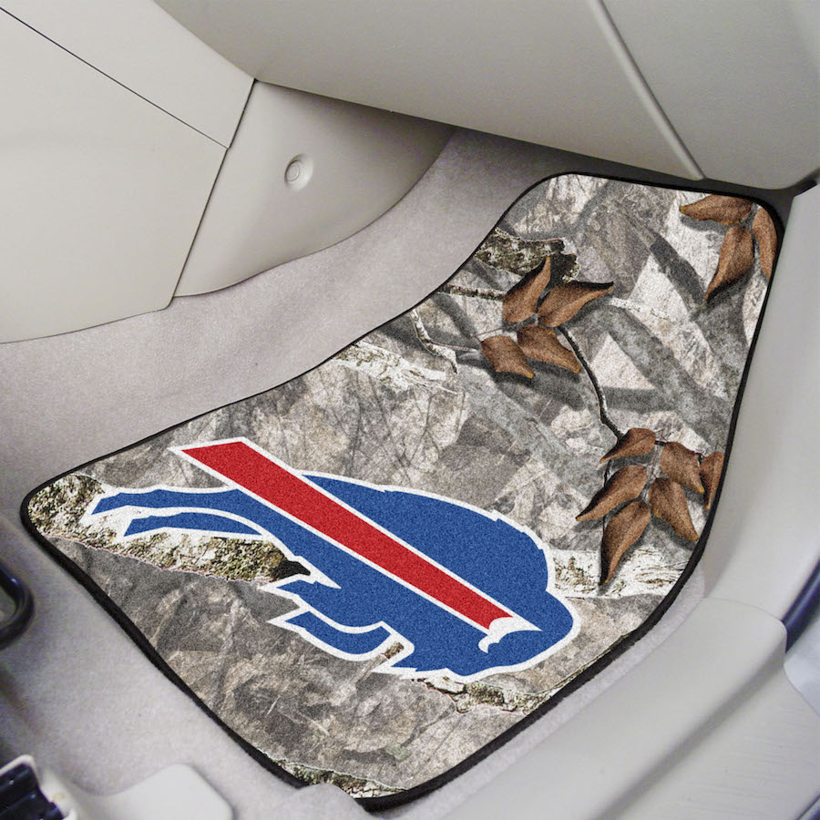 Buffalo Bills Carpeted Camouflage Car Floor Mats 18 x 27 inch