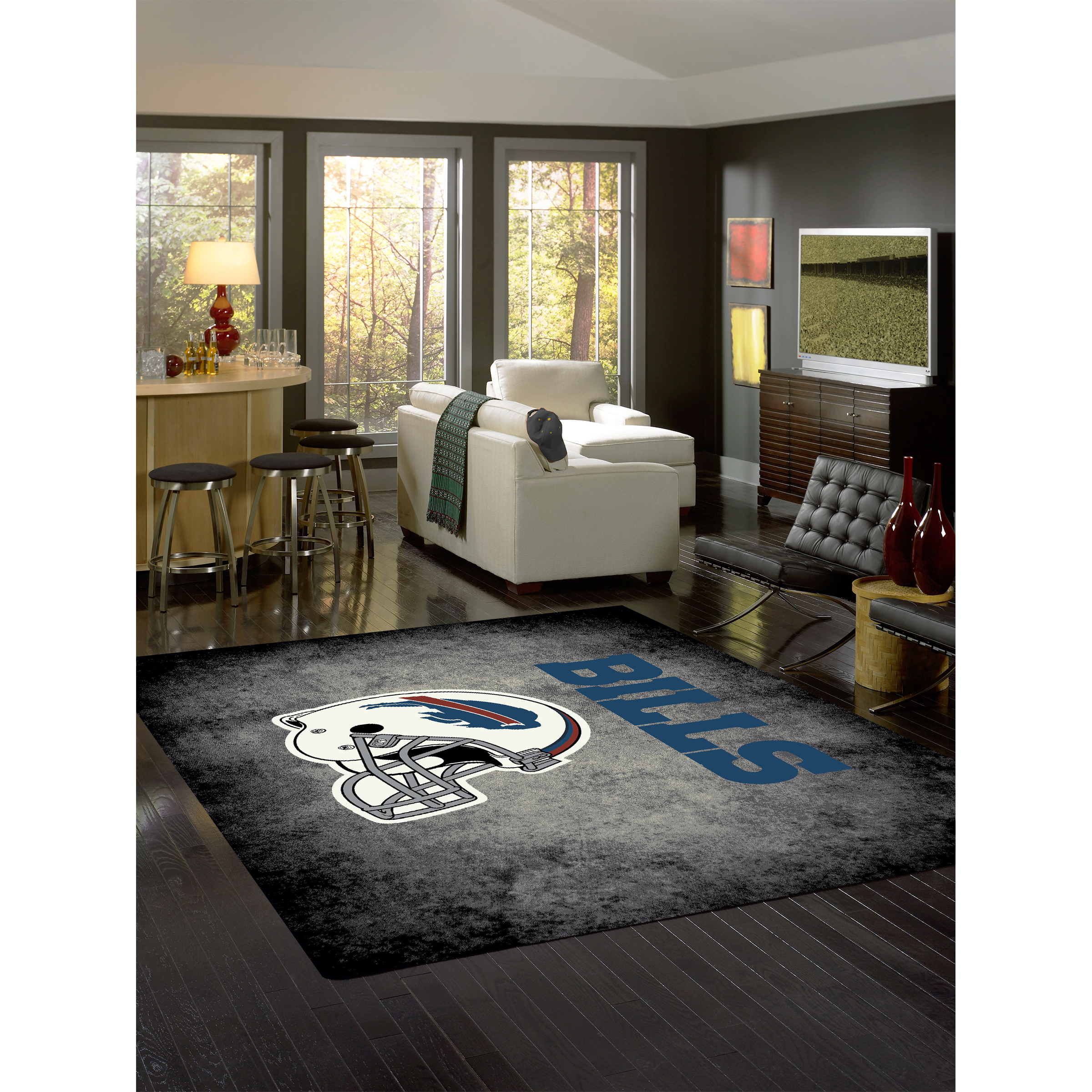 Buffalo Bills 4 X 6 DISTRESSED Rug