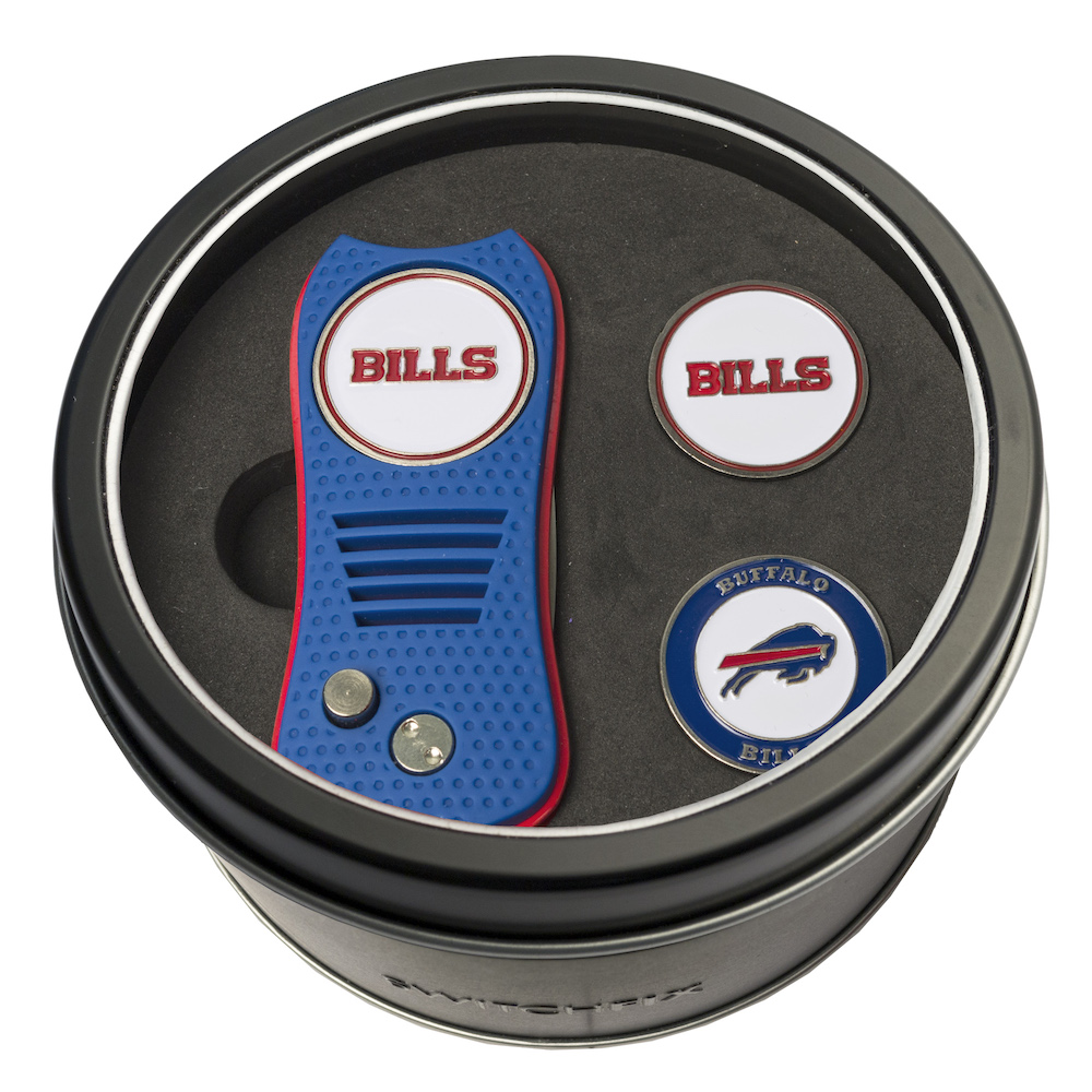 Buffalo Bills Switchblade Divot Tool and 2 Ball Marker Gift Pack