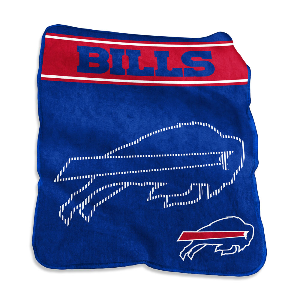 Buffalo Bills LARGE Logo Raschel Blanket