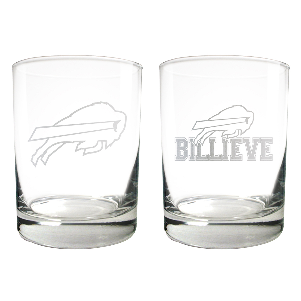 Buffalo Bills 2pc Rocks Glass Set