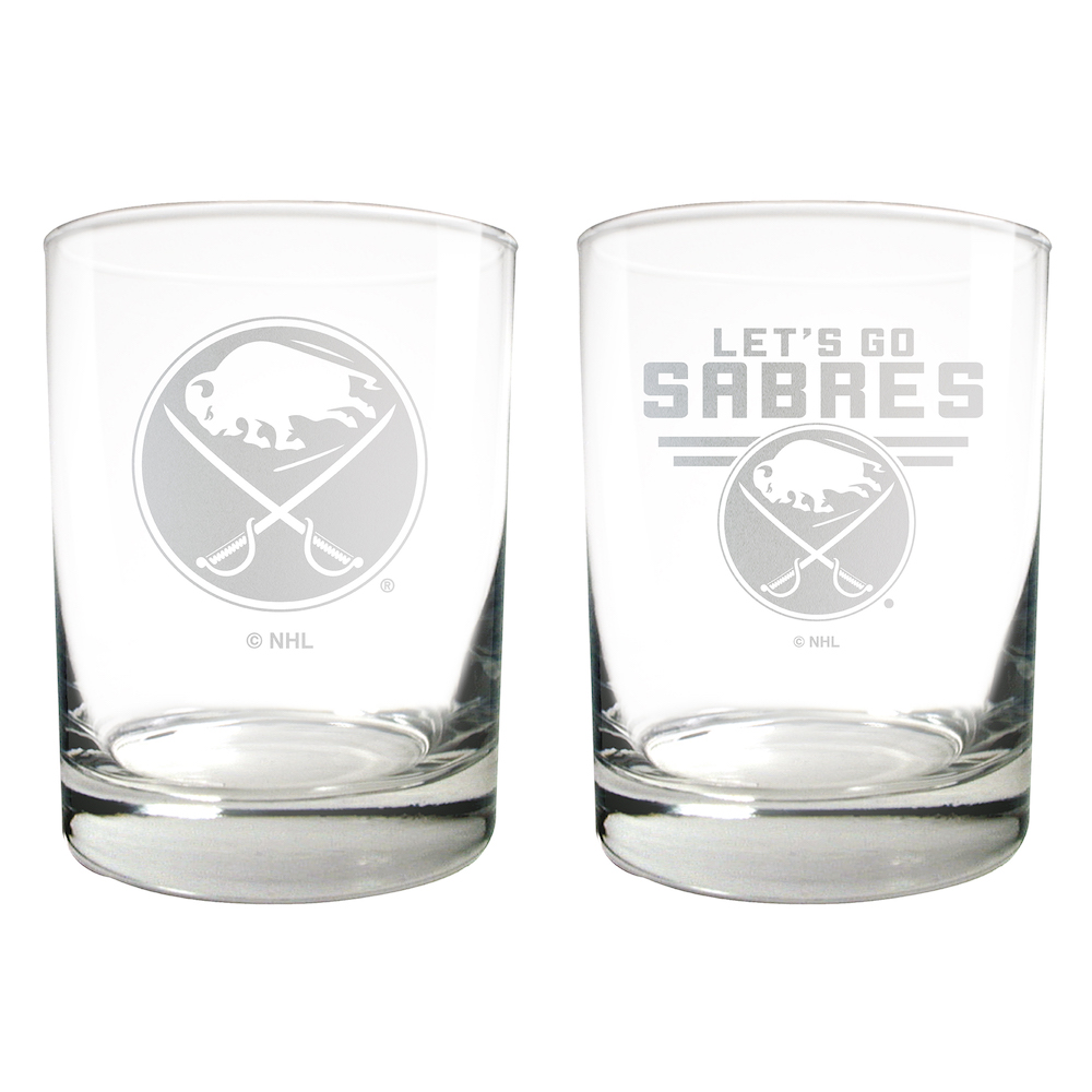 Buffalo Sabres 2pc Rocks Glass Set