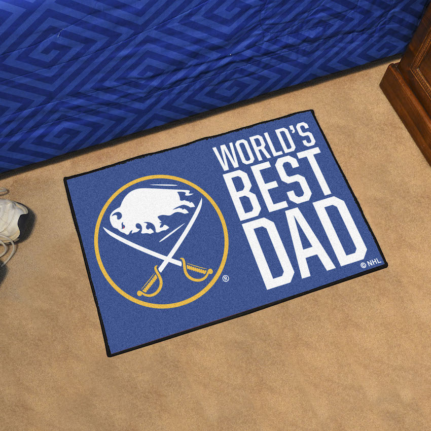 Buffalo Sabres 20 x 30 WORLDS BEST DAD Floor Mat