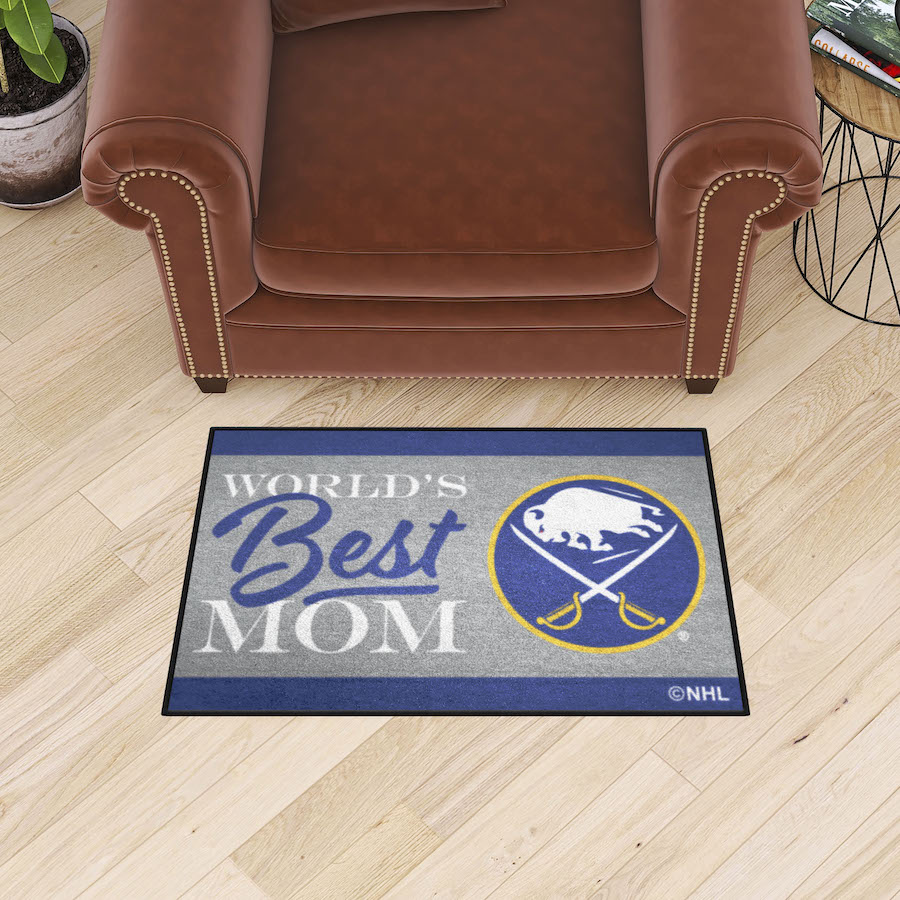 Buffalo Sabres 20 x 30 WORLDS BEST MOM Floor Mat