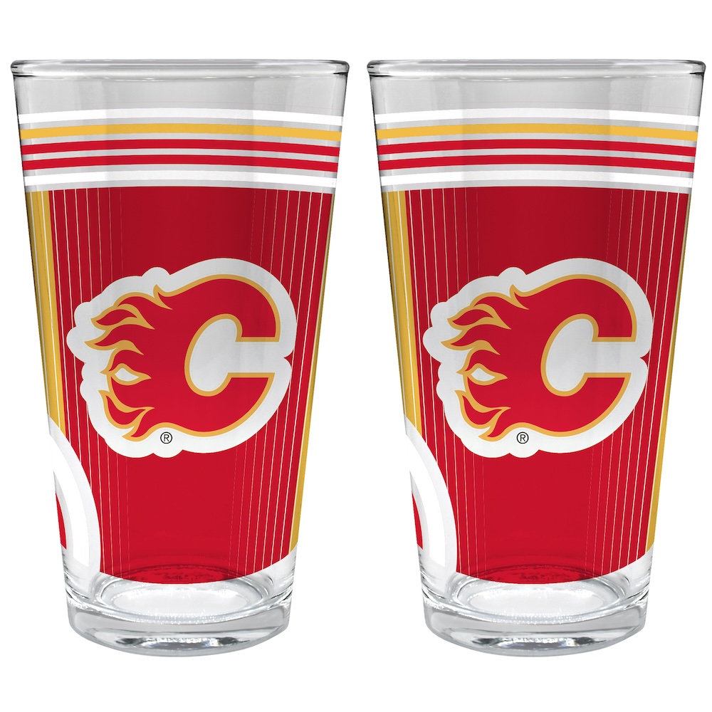 Calgary Flames COOL VIBES 2 pc Pint Glass Set