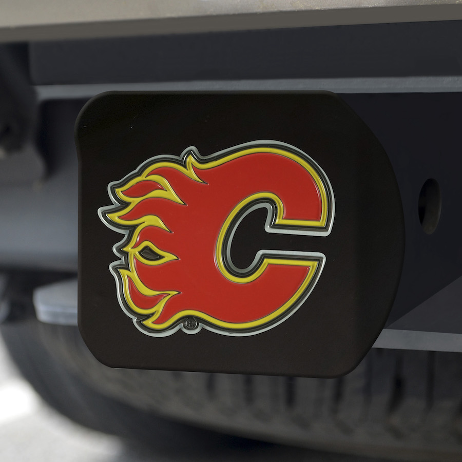 Calgary Flames Black and Color Trailer Hitch Cover