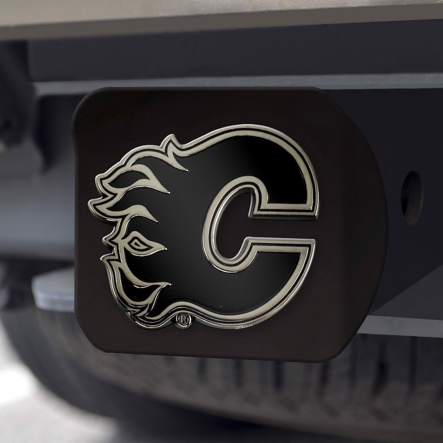 Calgary Flames BLACK Trailer Hitch Cover