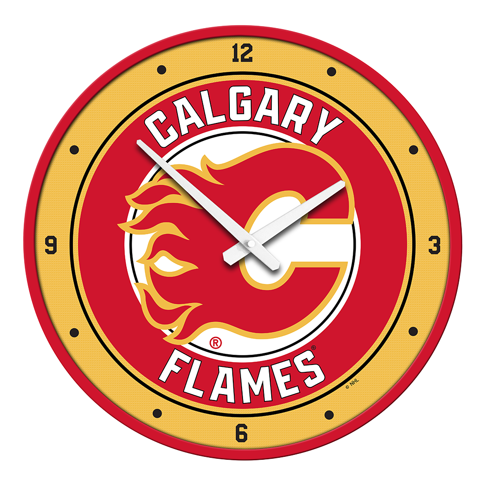 Calgary Flames Modern Disc Wall Clock