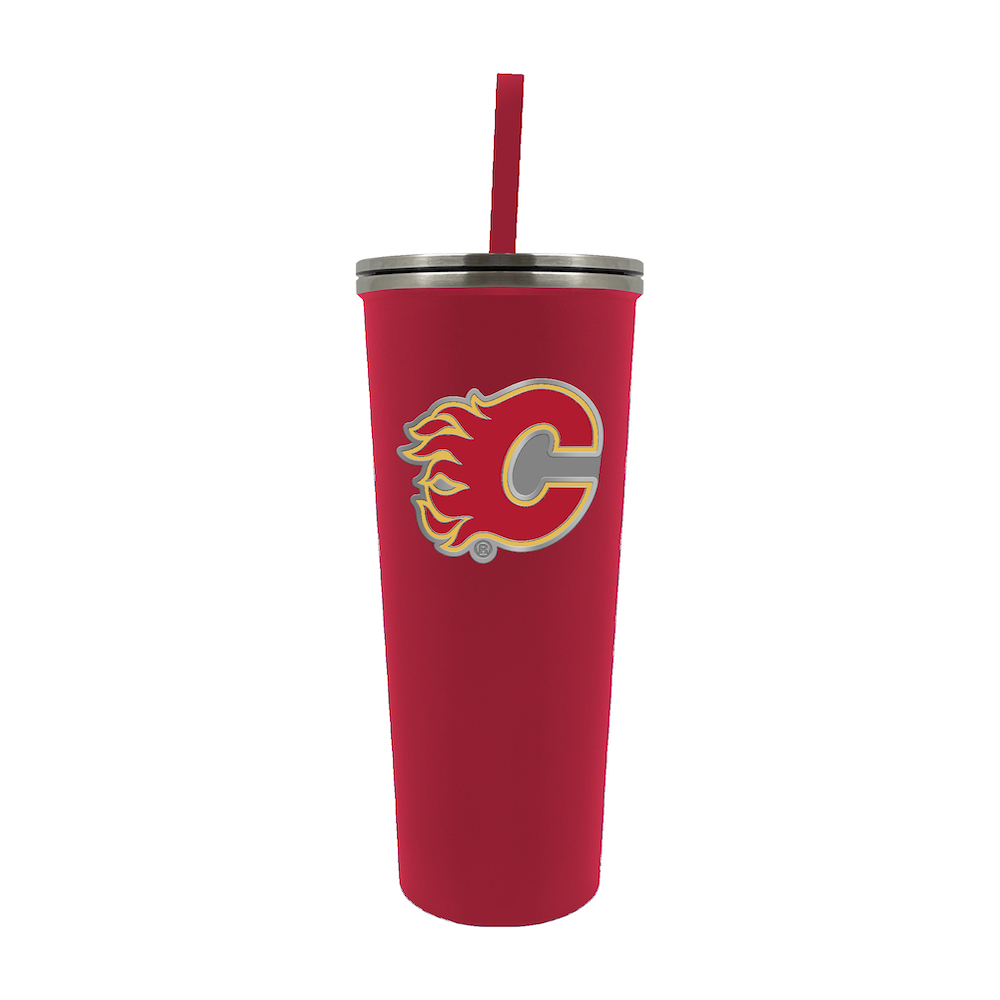 Calgary Flames 24 oz Team Color Skinny Tumbler