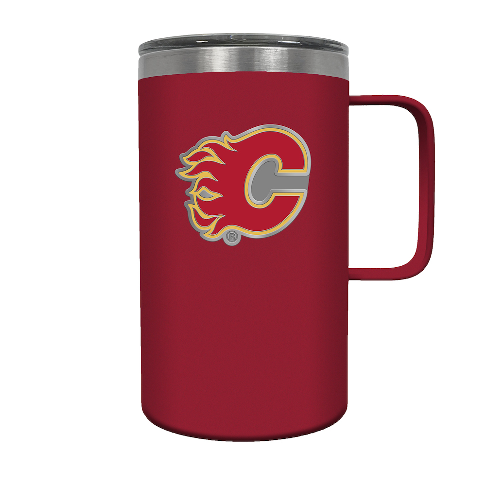 Calgary Flames 18 oz HUSTLE Travel Mug - Team Color