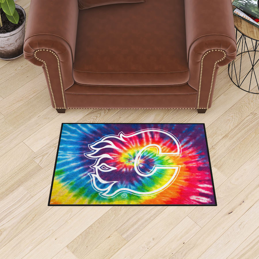 Calgary Flames TIE-DIE 20 x 30 Starter Floor Mat