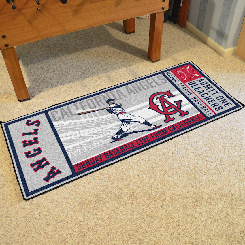 California Angels MLBCC Vintage 30 x 72 Game Ticket Carpet Runner