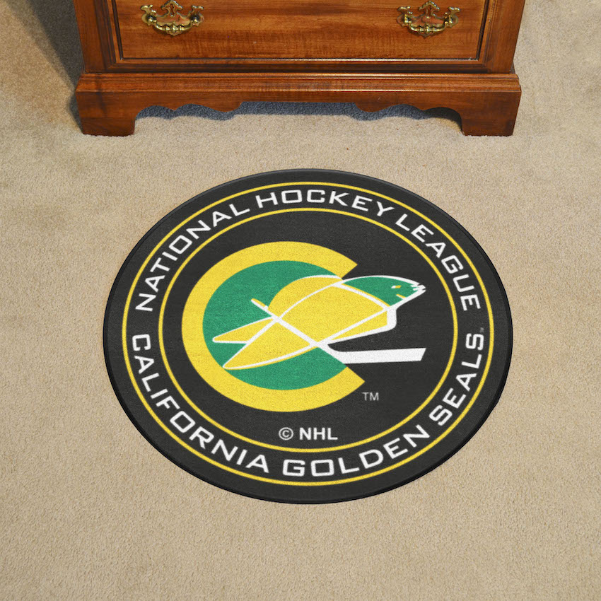 California Golden Seals Vintage Puck Mat - Throwback Logo